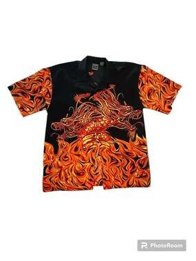 Y2K Authentic Shaolin Fire Dragon Button Up Shirt

Size M
21.5x28